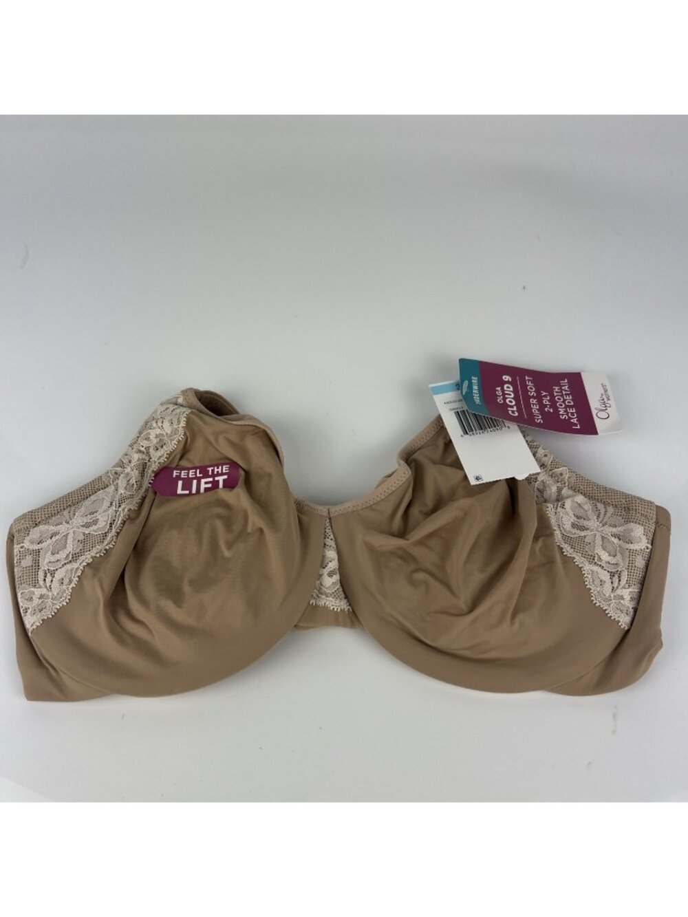 Olga Cloud 9 Super Soft 2 Ply Lace Detail Bra 36C Beige